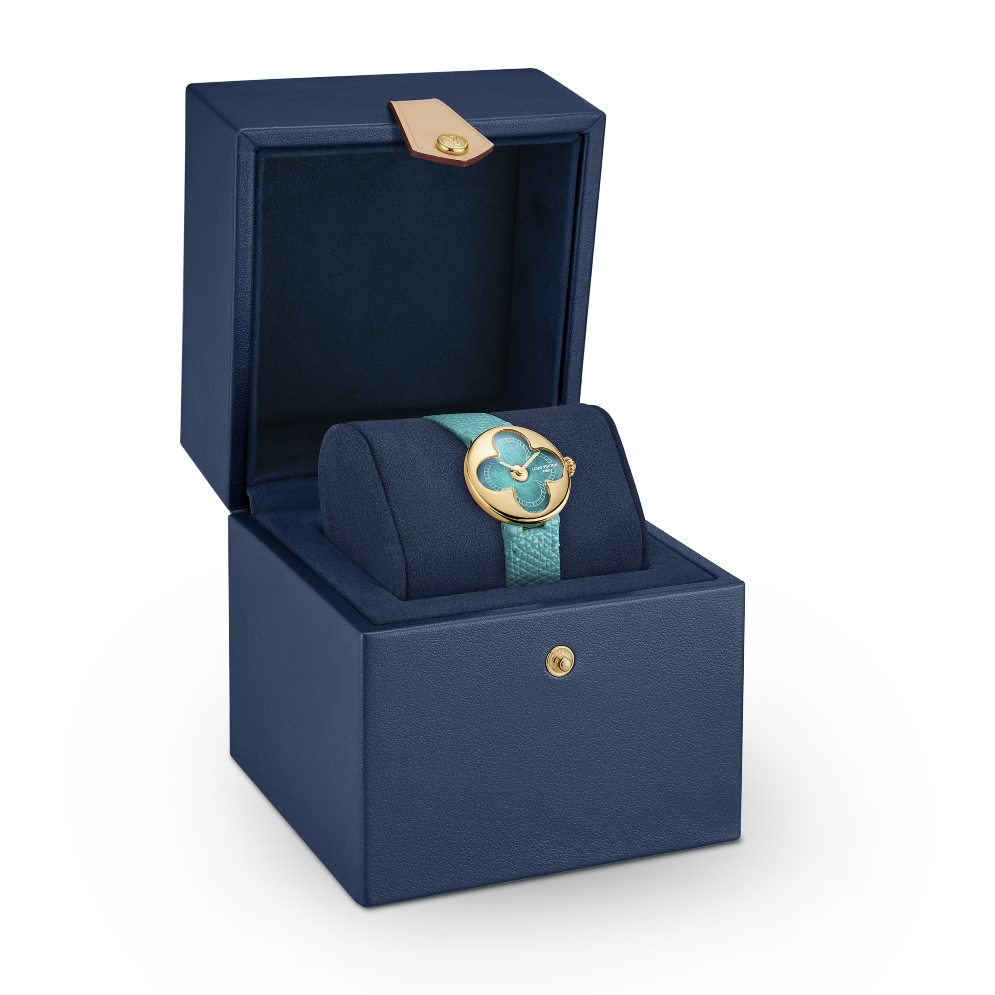 ルィビィトン Color Blossom 26 mm Yellow Gold & Amazonite Watch | LOUIS VUITTON ®